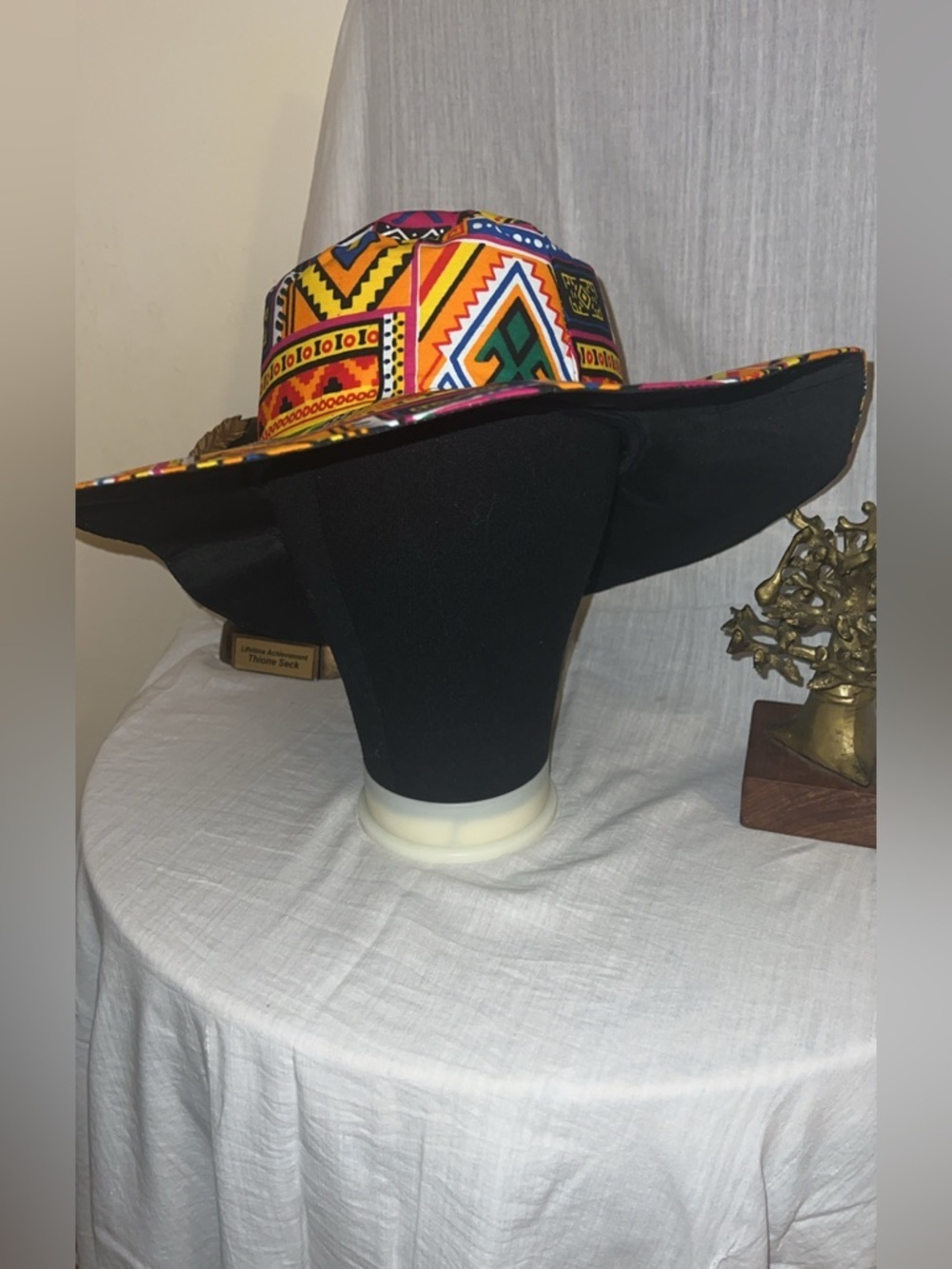 African Print Bucket Hat Wax Style Colorful Sun Hat K-K Vogues - Picture 4 of 7